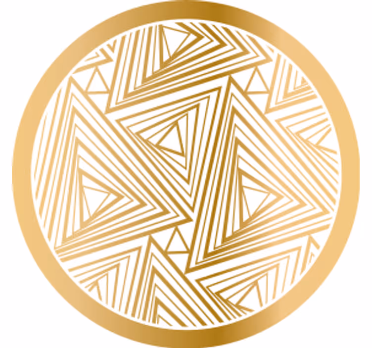Bardak altlığı Üçgenler ile geometrik desen - TenStickers