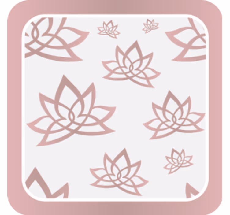 Bardak altlığı lotus deseni motifi - TenStickers