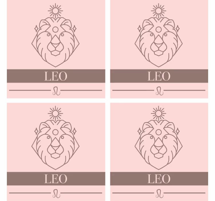 Minimalist leo emblem isimli bardak altlığı - TenStickers