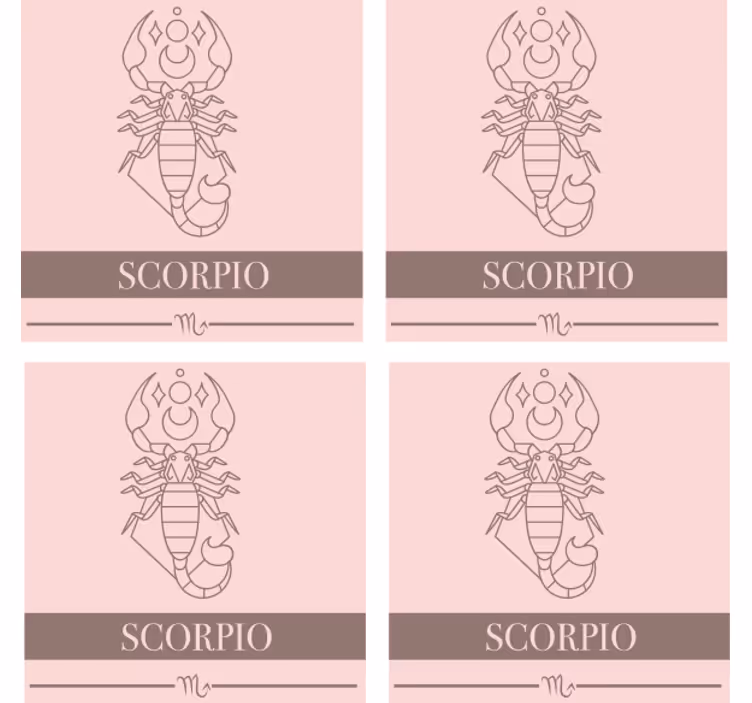 Astrolojik akrep sembolü İsimli bardak altlığı - TenStickers