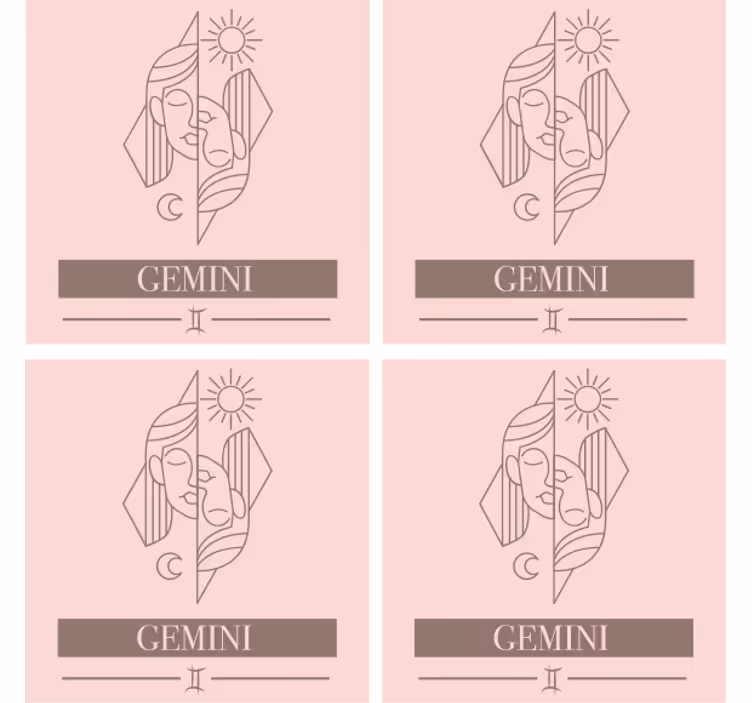 Cümle bardak altlığı İkizler burcu - TenStickers