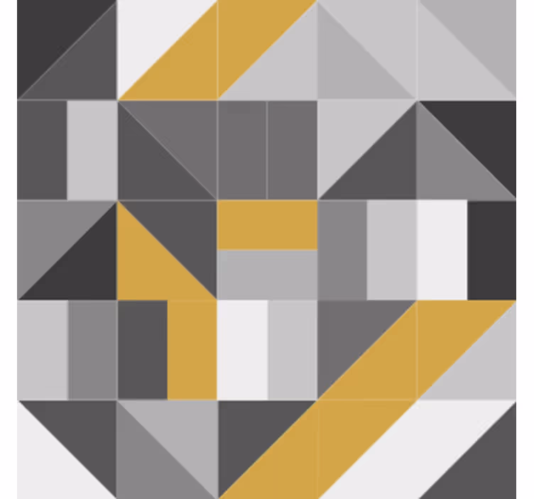 Bardak altlığı sarı geometrik bloklar - TenStickers