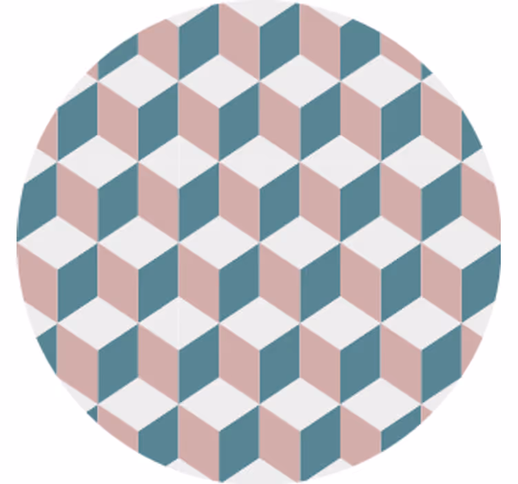 Bardak altlığı geometrik küp deseni - TenStickers