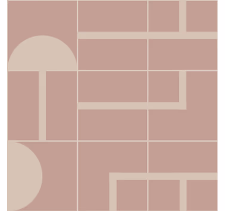 Noktalar kiremit altlığı ile pembe geometrik desen - TenStickers