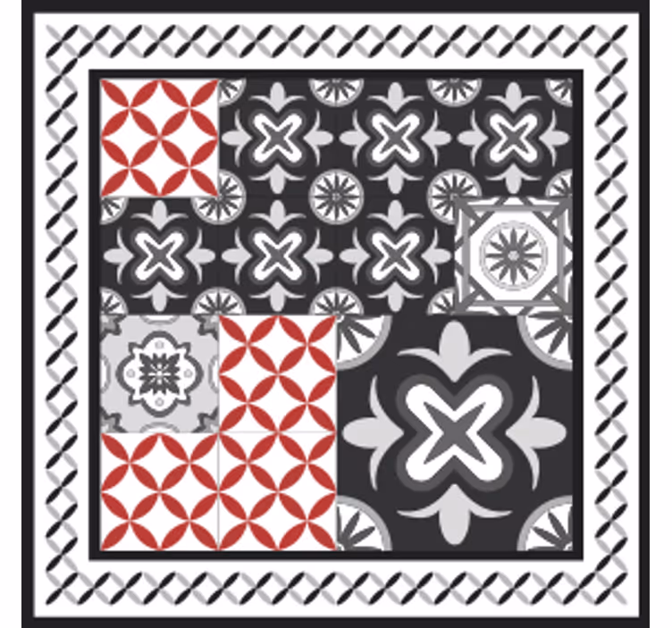 Bardak altlığı geometrik desenler kolajı - TenStickers