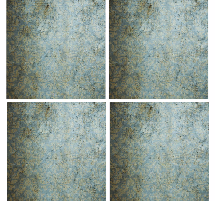 Aged blue pattern bardak altlığı - TenStickers