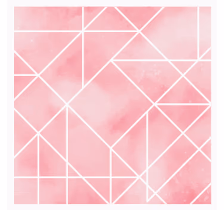 Bardak altlığı geometrik pembe desen - TenStickers