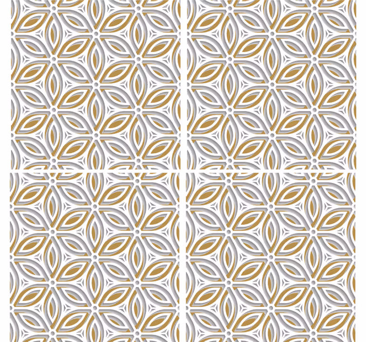 Bardak altlığı - ayrıntılı Çiçek motifi - TenStickers