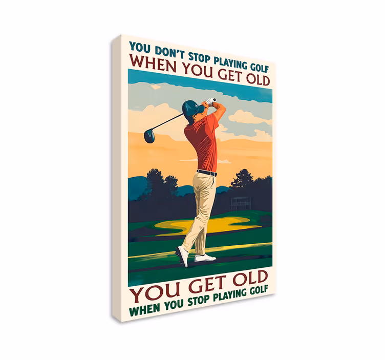Golf oynamak spor kanvas tablo - TenStickers