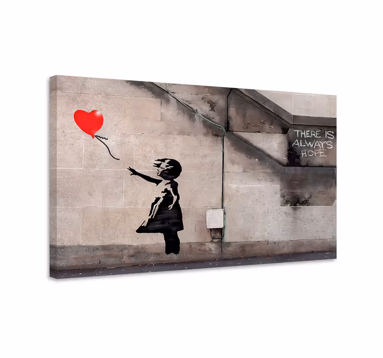 Kaçak balonlu kız sanat tablo - TenStickers