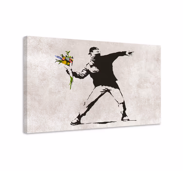 Sanat tablo Çiçekleri fırlatmak - TenStickers