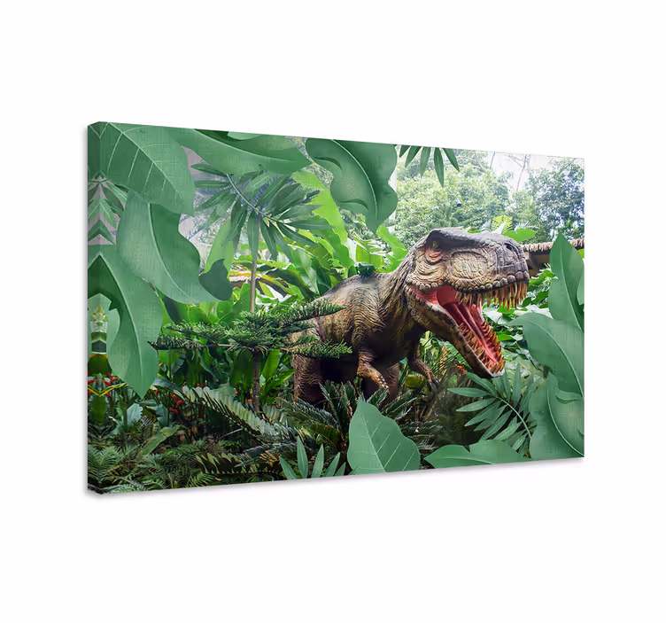 Dinozor kanvas tablo t rex çocuk duvar resmi - TenStickers