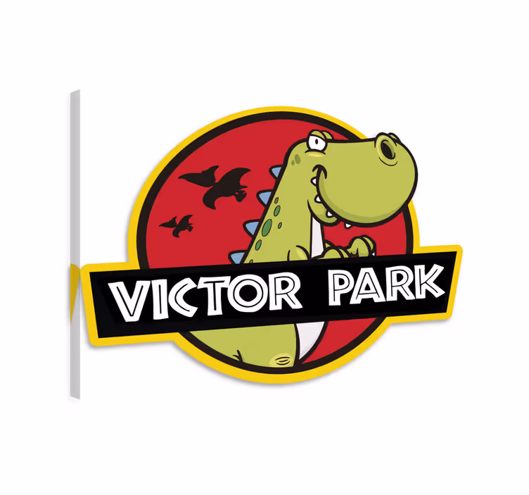 Dinozor kanvas tablo - Özelleştirilebilir dinozor amblemi - TenStickers