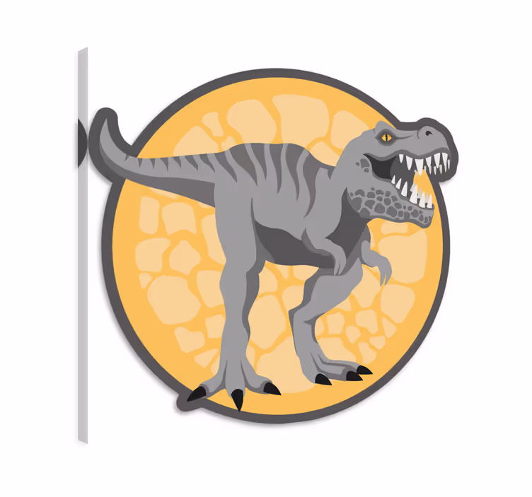 Dinozor kanvas tablo - el çizimi t-rex arka plan - TenStickers
