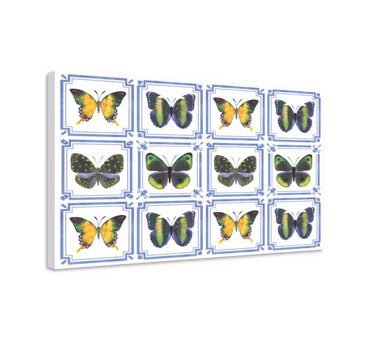 Kelebek tablo - renkli kelebekler mozaik - TenStickers
