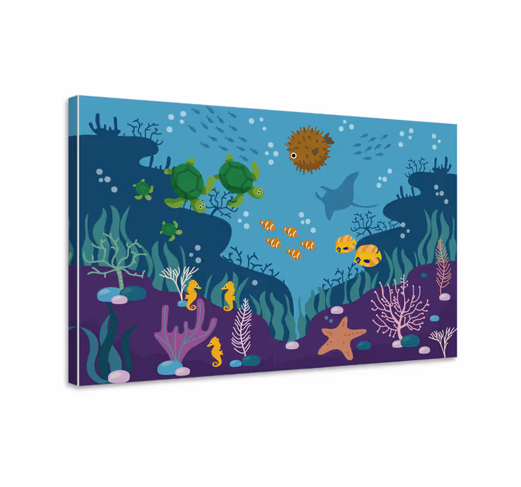 Balık tablo denizdeki çocuklar için balıklar - TenStickers