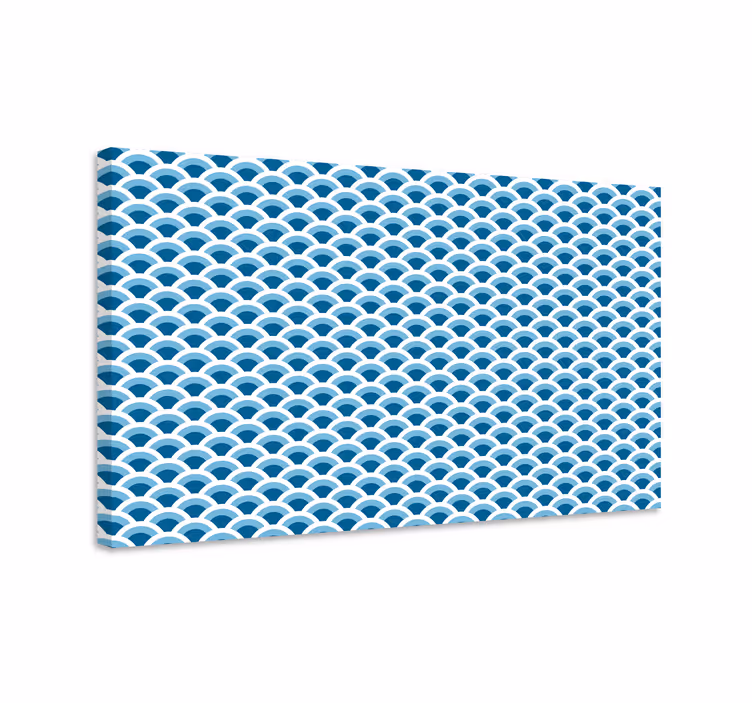 Balık tablo mavi tonlarında balık pulları - TenStickers