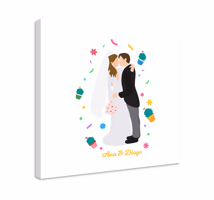 Düğün tablo santo antónio düğünleri - TenStickers