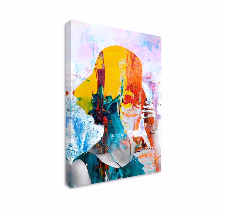 Renkli kadın sanat tuvali sanat baskıları - TenStickers