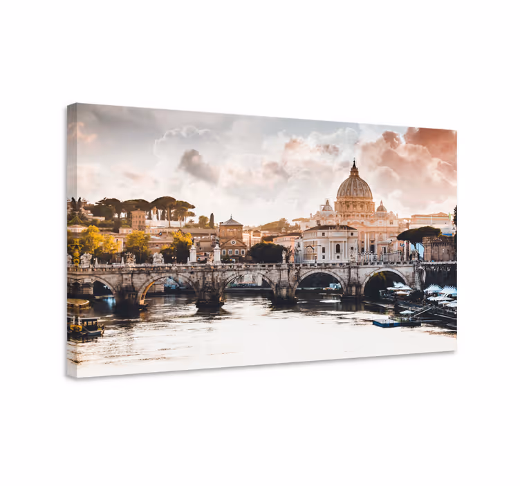 Vatikan roma şehri kanvas baskılar - TenStickers