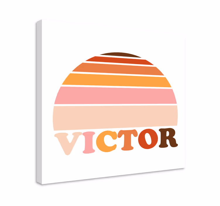 Gün batımı adı vintage tablo - TenStickers