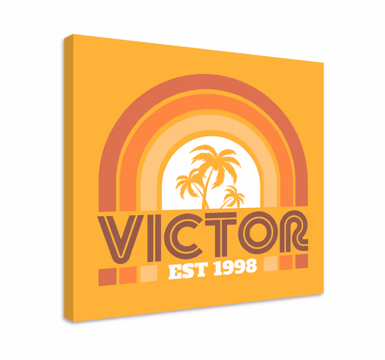 özelleştirilmiş avuç içi retro vintage tablo - TenStickers