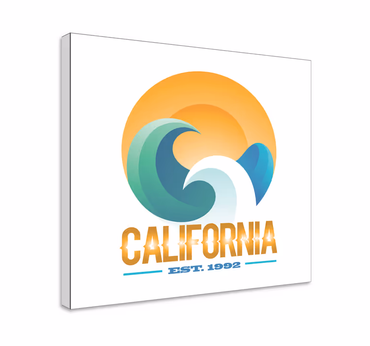California sörf amblemi deniz tablo - TenStickers