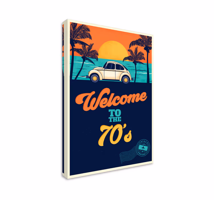 Retro sahil posteri vintage tablo - TenStickers
