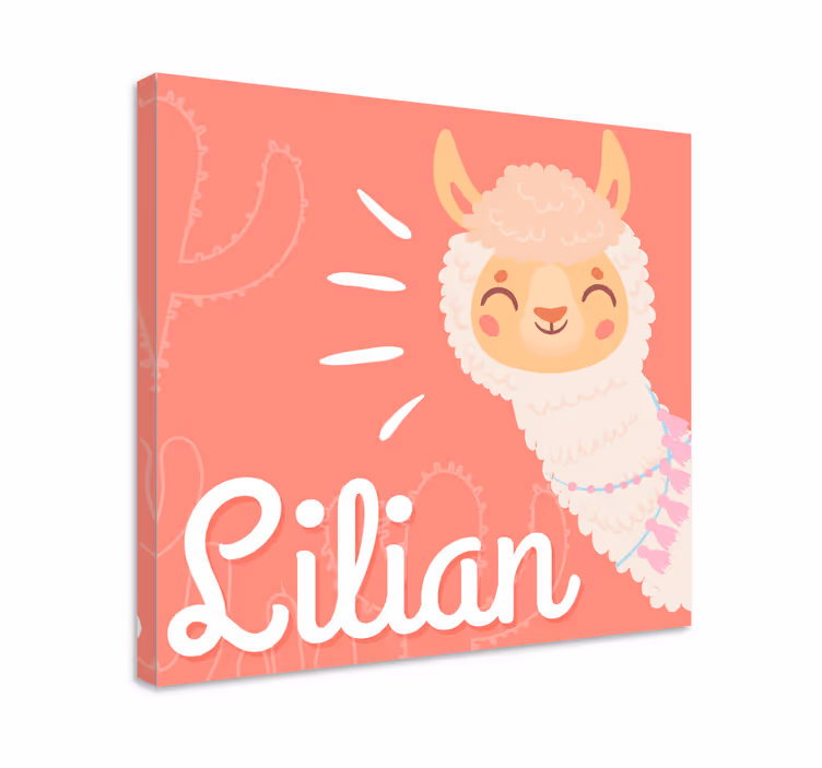 Sevimli lama kişiselleştirilmiş tuval - TenStickers