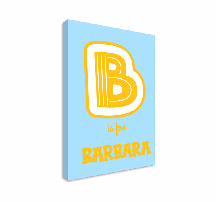 Baş harf ve isim alfabesi kişiselleştirilmiş kanvas - TenStickers