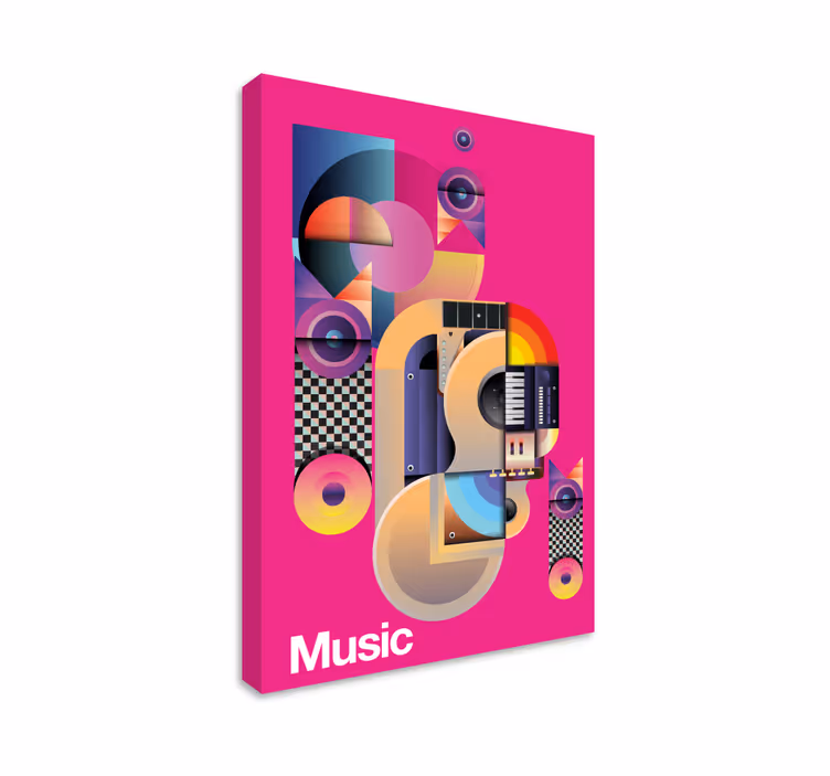 Modern müzik motifleri müzik tuval sanatı - TenStickers