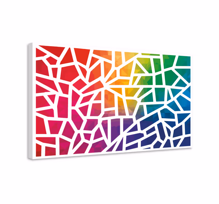 Mosaico de colores mozaik tuval baskılar - TenStickers