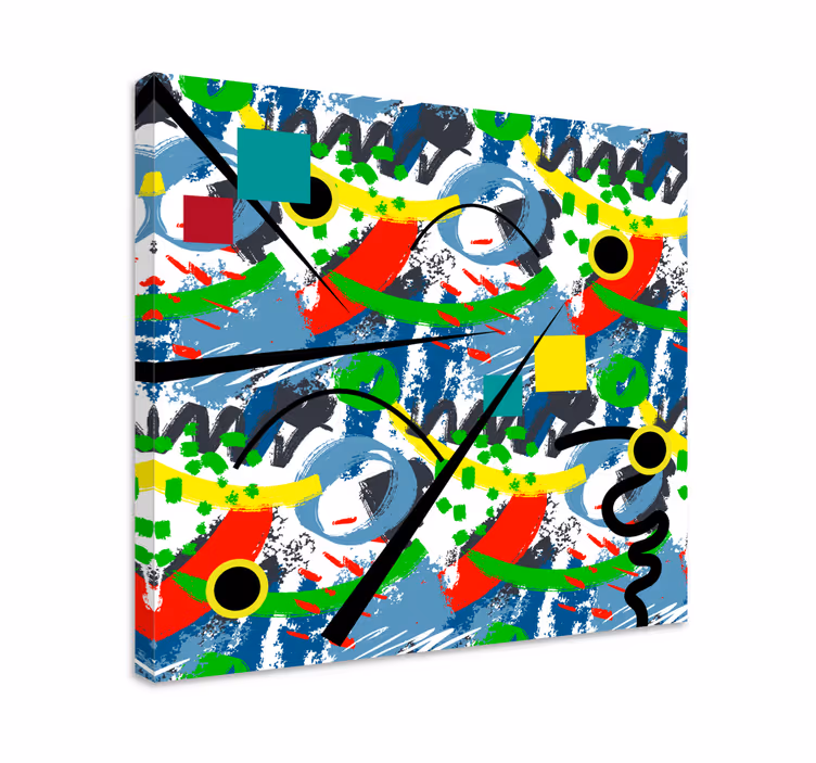 Kandinsky tarzı soyut tuval duvar sanatı - TenStickers