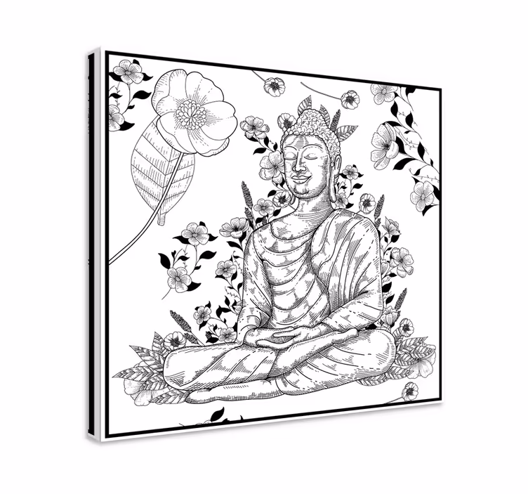 Buda çiçek uyumu Buda tablo - TenStickers