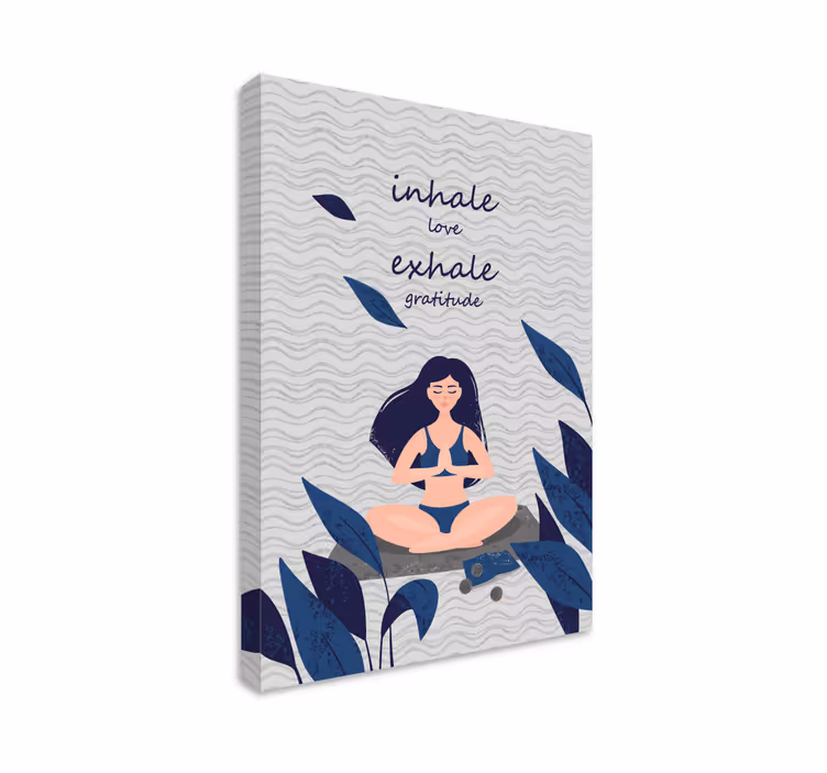 Alıntılar kanvas tablo meditasyon nefes sakinliği - TenStickers