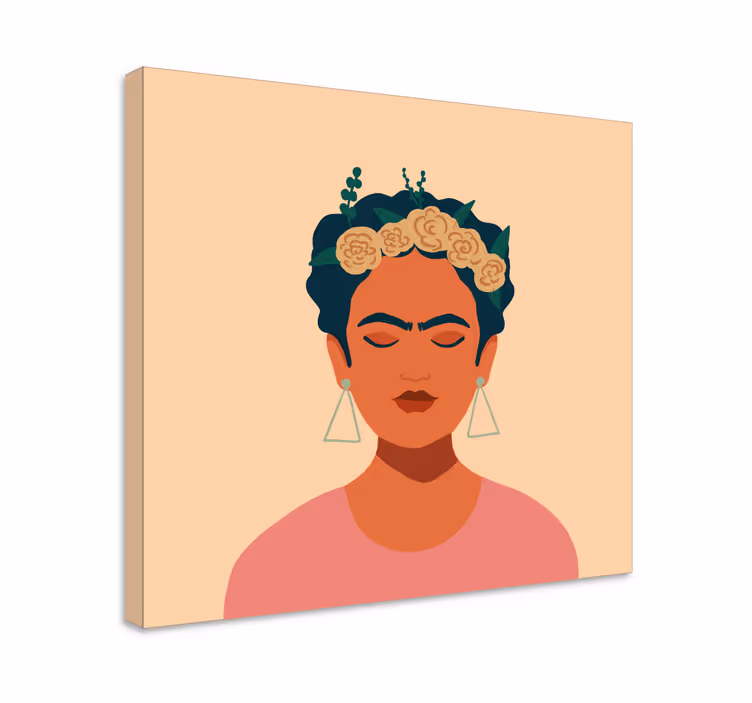 İnsanlar ve karakterler kanvas tablo frida esintili portre - TenStickers