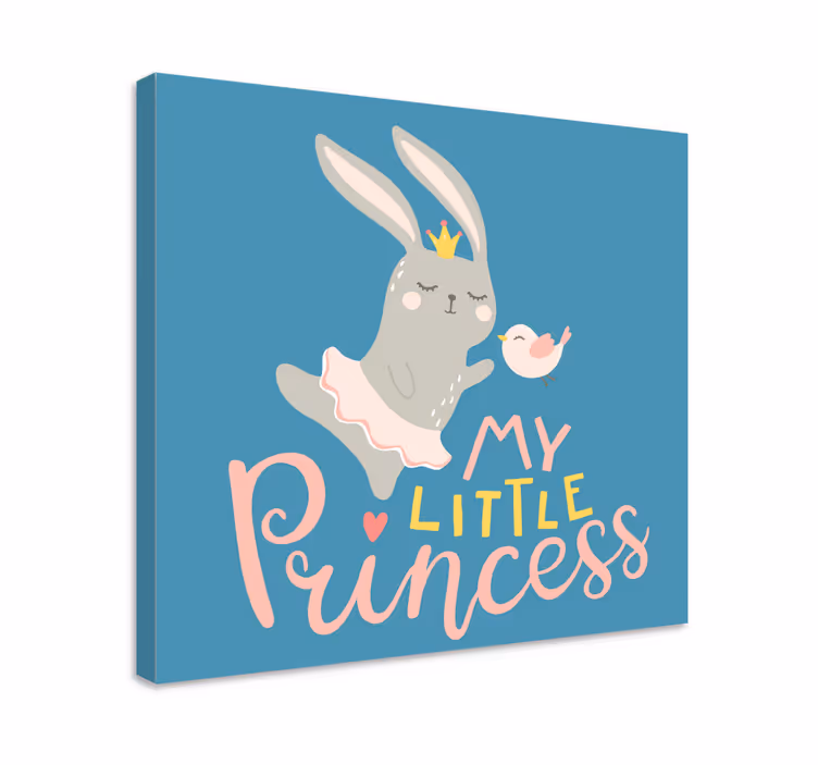 Geyik tablo sevimli tavşan prenses - TenStickers