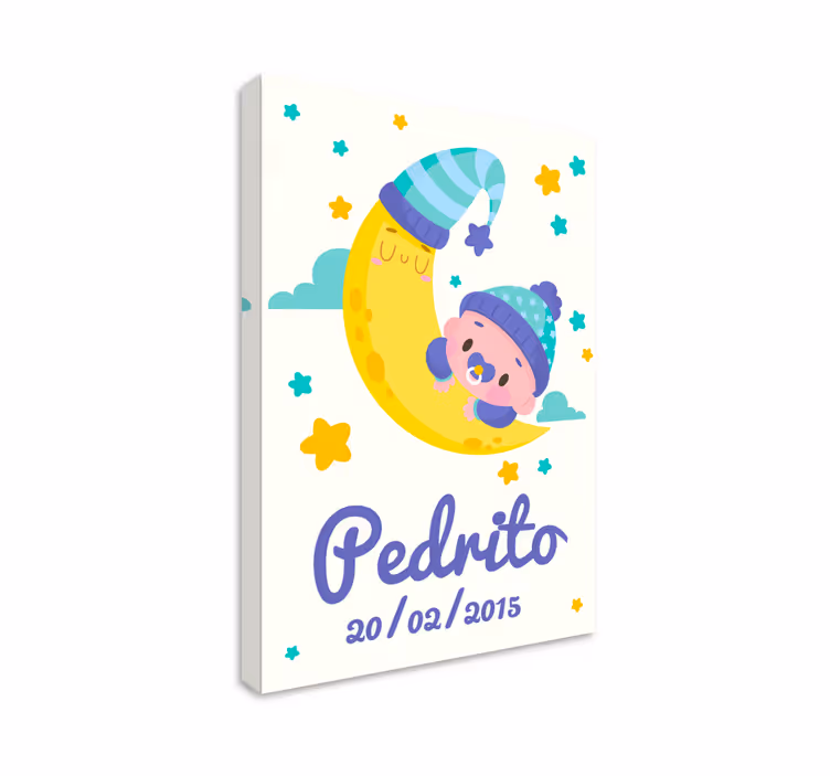 Bebek tablo uyuyan bebek ay - TenStickers