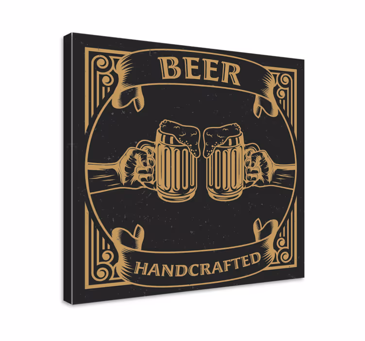 Bares rusticos cerveza rustik tuval sanatı - TenStickers