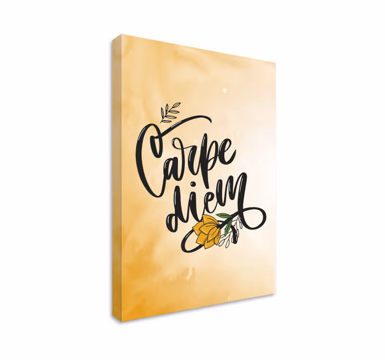 Carpe diem ana yatak odası için tuval duvar sanatı - TenStickers