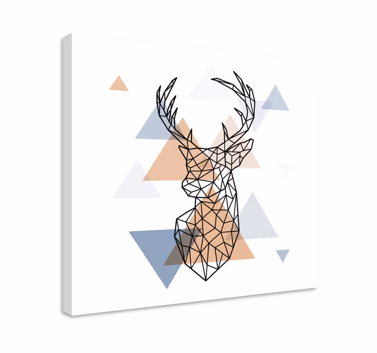 Origami geyik hayvan tuval baskı - TenStickers