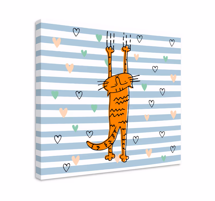 Tuval baskı karikatür kedi - TenStickers