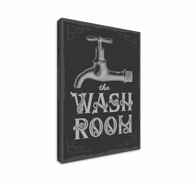 Yıkama odası banyo tuval sanatı - TenStickers