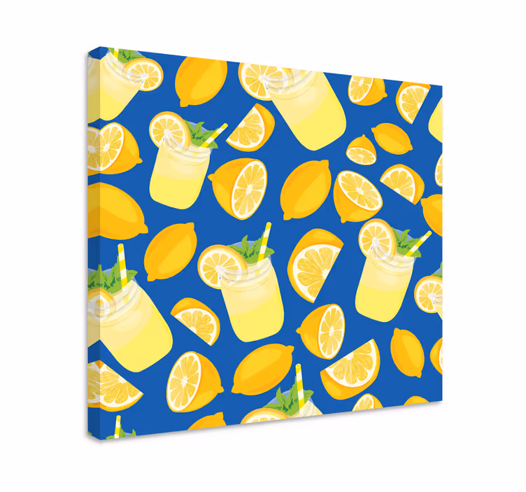 Limon suyu meyve tuval sanat baskısı - TenStickers