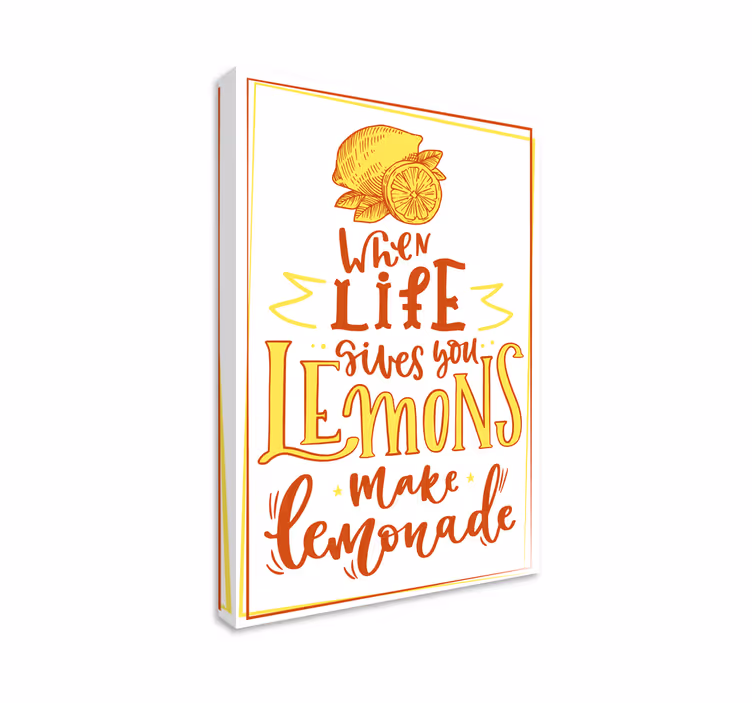 Limon kroki alıntı meyve tuvali - TenStickers