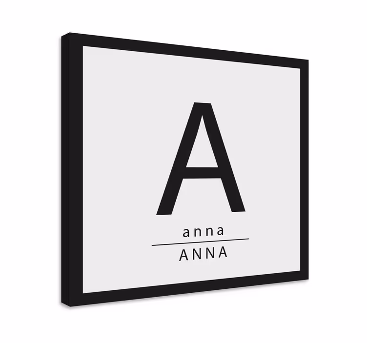 Kişiselleştirilmiş ilk gösterim Abc ve harfler kanvas tablo - TenStickers