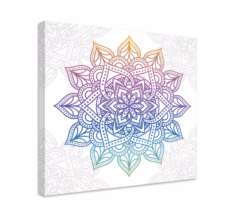 Renkli gradyan mandala tuval duvar sanatı - TenStickers