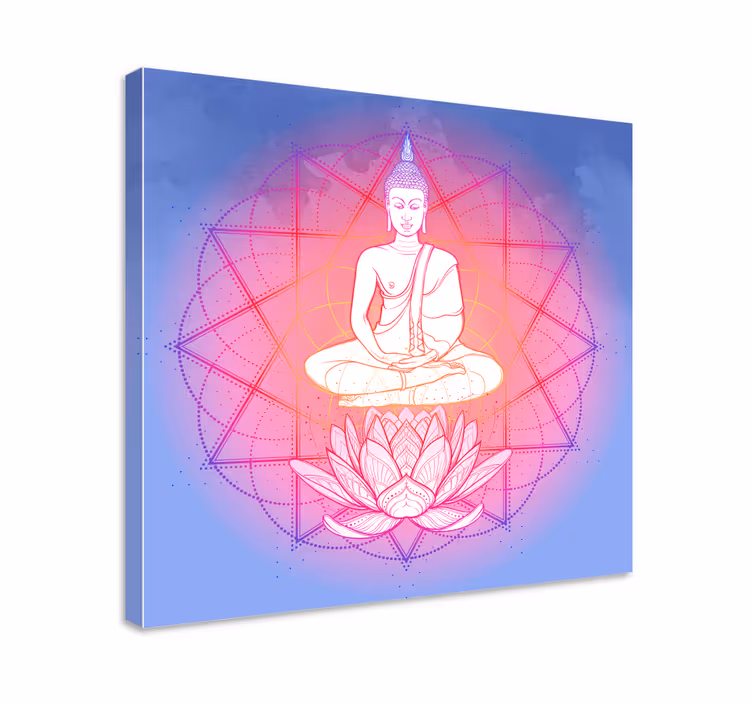 Buda meditasyon mandala tuval sanatı - TenStickers