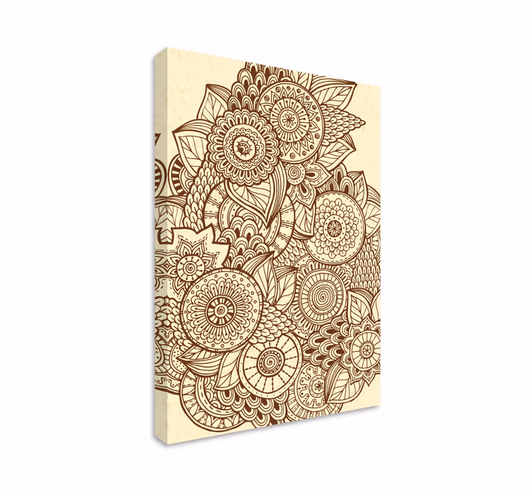Mandala geometrik desen mandala tuval sanatı - TenStickers