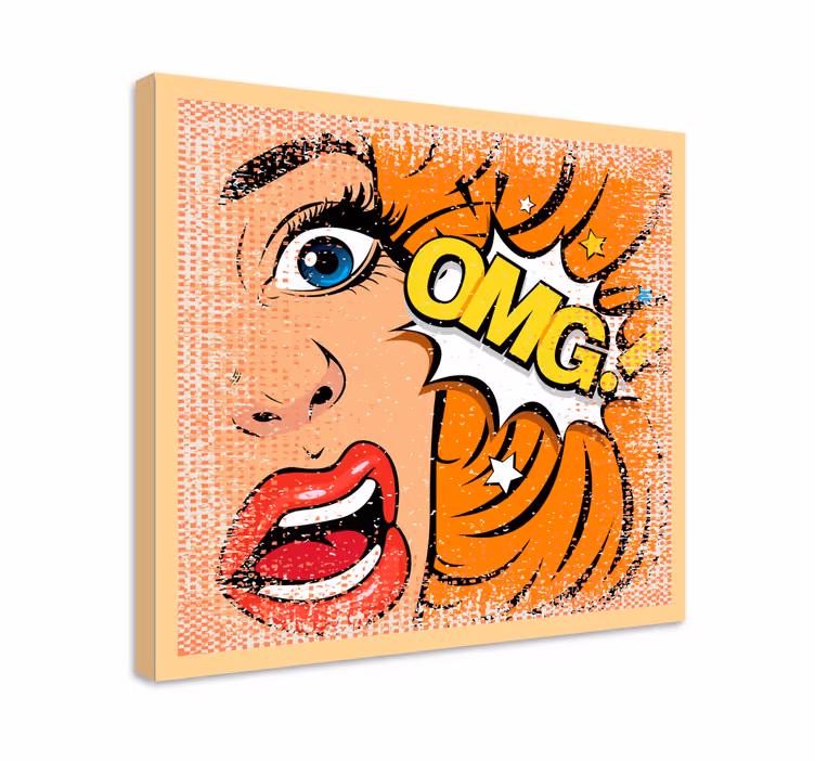 Pop art yüz tuval sanat baskıları - TenStickers